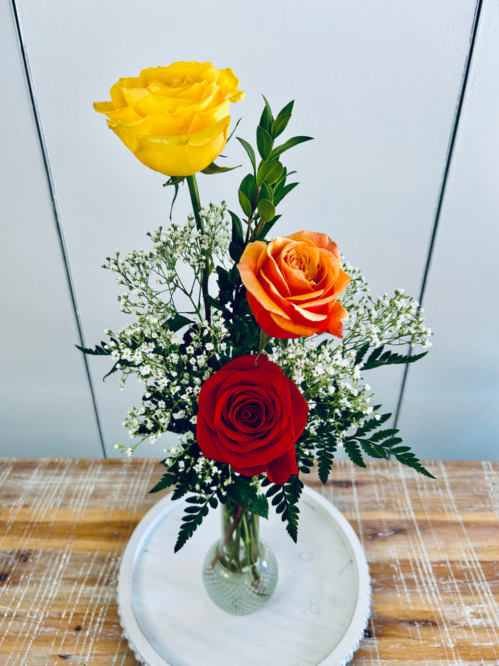 Beautiful Roses Bud Vase