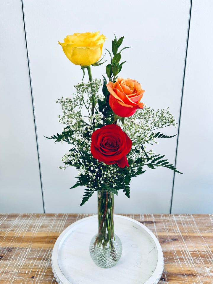 Beautiful Roses Bud Vase