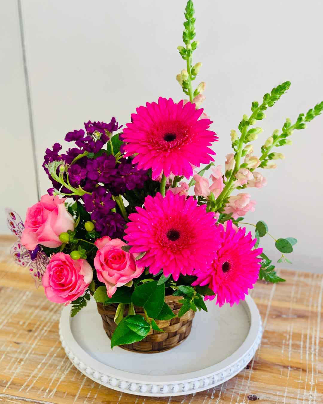 Summer Vibes Flower Basket Arrangement