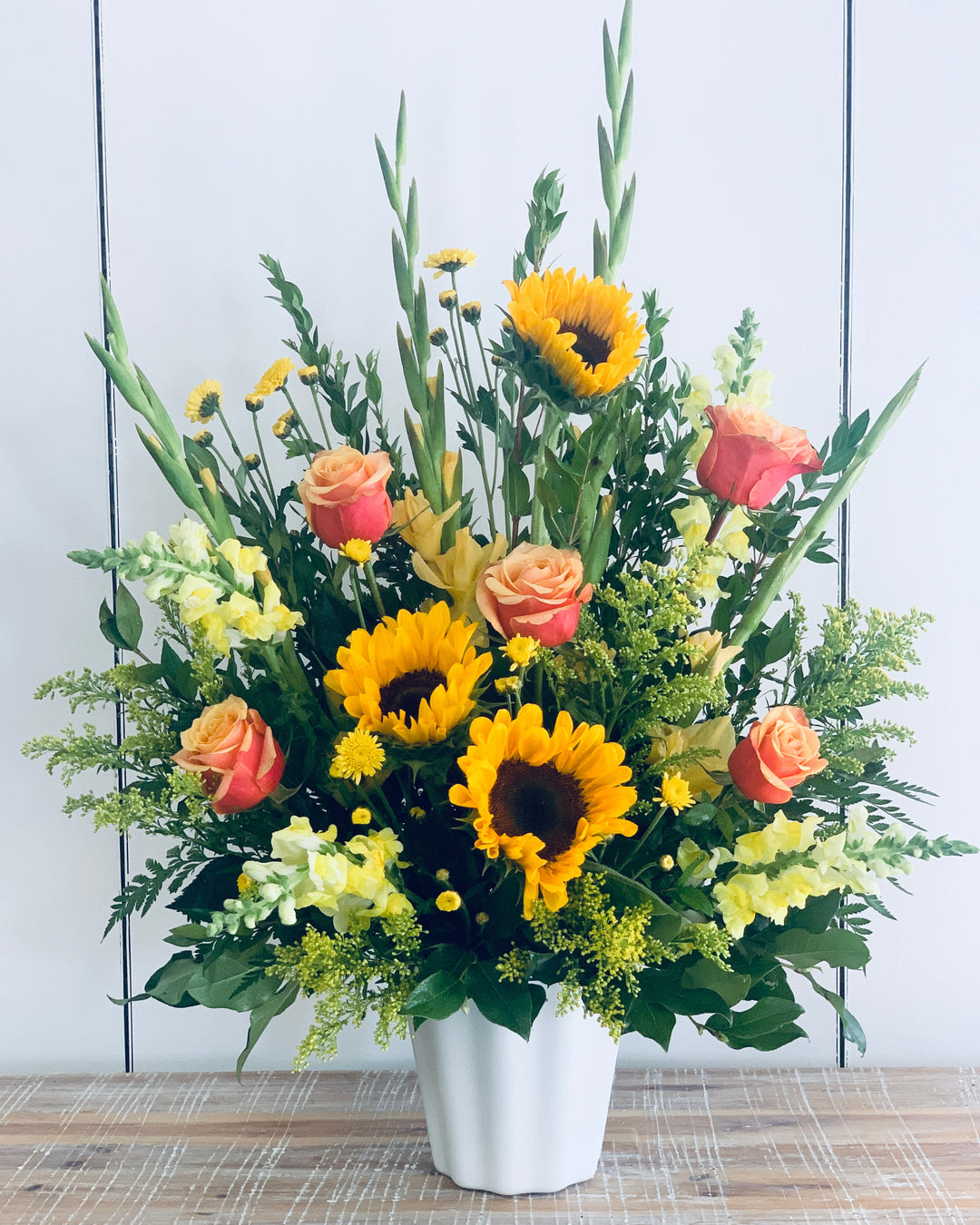 Golden Sunset Flower Arrangement